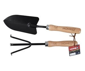 Hageredskaper - Home>it set with plant trowel & plant cultivator with wooden handle - 5708614920787