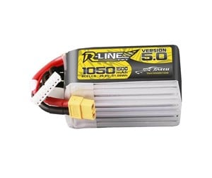 Fjernstyrt - Gens ace &Tattu Lipo R-Line Version 5.0 1050mAh 29.6V 8S 150C battery with XT60 connector - TAA10508S15X6