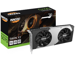 Grafikkort - Inno3D GeForce RTX 5070 Twin X2 - 16GB GDDR7 RAM - Grafikkort - N50702-12D7-195064N