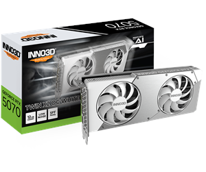 Grafikkort - Inno3D GeForce RTX 5070 Twin X2 OC White - 16GB GDDR7 RAM - Grafikkort - N50702-12D7X-195064W