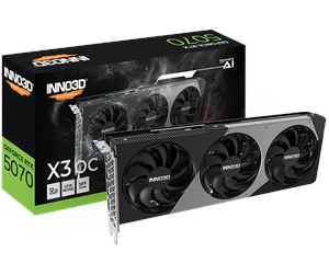 Grafikkort - Inno3D GeForce RTX 5070 Twin X3 OC - 16GB GDDR7 RAM - Grafikkort - N50703-12D7X-195064L