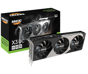 Grafikkort - Inno3D GeForce RTX 5070 Ti X3 OC - 16GB GDDR7 RAM - Grafikkort - N507T3-16D7X-176068N