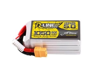 Fjernstyrt - Gens ace &Tattu R-Line 5.0 1050mAh 22.2V 6S 150C XT60 Plug Battery - TAA10506S15X6