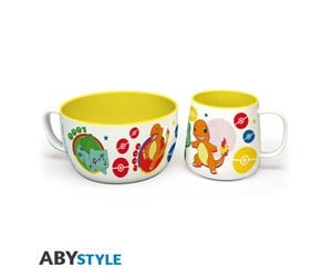 Reklameartikler - ABYstyle - POKEMON - Breakfast Set Mug + Bowl - Pikachu & Kanto Starters - Krus - ABYTAB120