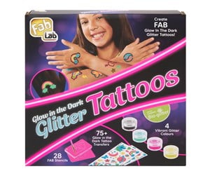 Leketøy - Fab Lab Glow in the dark -Glitter Tattoos - 30507