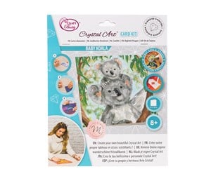 Leketøy - Craft Buddy Koala Cuddles, 18x18cm Crystal Art Card - 103801