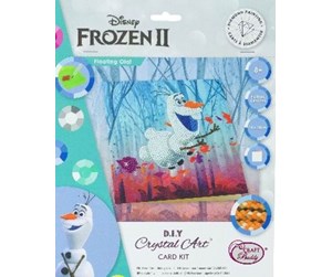 Leketøy - Craft Buddy Floating Olaf, 18x18cm Crystal Art Card - 103803