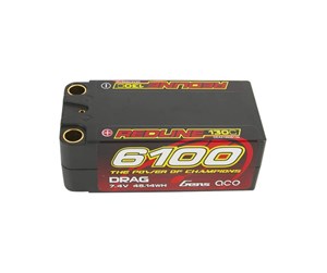 Fjernstyrt - Gens ace &Tattu Redline Series 6100mAh 7.4V 130C 2S2P HardCase 71# LiPo Battery - GEA61002S13D