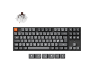 Tastatur - Keychron K8 MAX QMK/VIA Wireless Tri-Mode - Super Brown - Gamingtastatur - Uten numpad - Nordisk - Svart - K8M-J3-BO