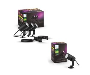 Smarthus - Philips Hue Outdoor Lily Spike Spots – Base Kit + Extension Spot - HUELILYPACK