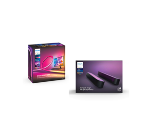 Smarthus - Philips Hue Play Gradient PC Lysstrip 24-27" + Hue Play Double Pack - Sort - 8500888