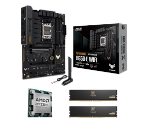 Prosessor/CPU - AMD Bundle 9800X3D + ASUS TUF GAMING B650-E WIFI + Team Group T-Create Expert DDR5-6000 32GB - Prosessor/CPU - 8 kjerner - 4.7 GHz - AMD AM5 - AMD Boks (uten kjøler) - TGB650-EWIFI+9800X3D+TG32GBD56000