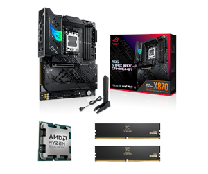 Prosessor/CPU - AMD Bundle 9800X3D + ASUS ROG STRIX X870-F GAMING WIFI + Team Group T-Create Expert DDR5-6000 32GB - Prosessor/CPU - 8 kjerner - 4.7 GHz - AMD AM5 - AMD Boks (uten kjøler) - RSX870-I+9800X3D+TG32GBD56000