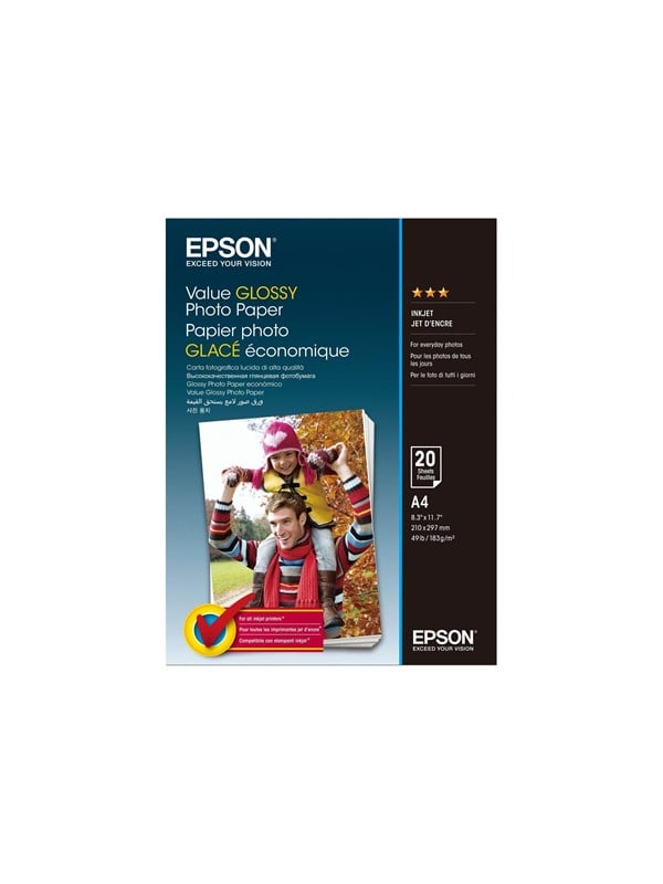 Bilde av Epson Value - Glossy - A4 (210 X 297 Mm) 183 G/m² - 20 Sheet(s) Photo Paper