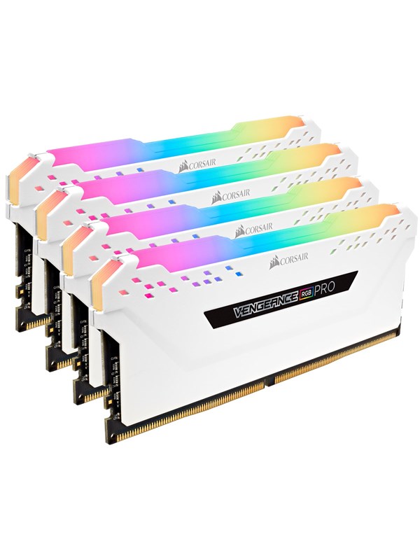 Corsair Vengeance RGB PRO DDR4-3600 - 32GB - CL18 - Quad Channel (4 pcs) - AMD Optimized & Intel XMP - Hvit med RGB