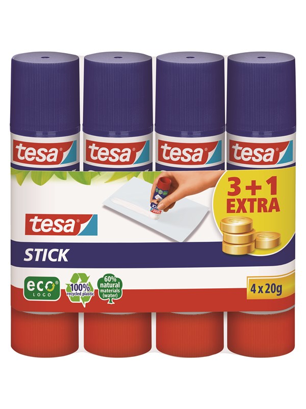 tesa Glue Stick ecoLogo 4 x 20g