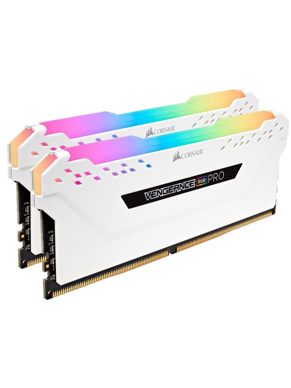 Corsair Vengeance RGB PRO DDR4-3600 - 16GB - CL18 - Dual Channel (2 pcs) - AMD Optimized & Intel XMP - Hvit med RGB