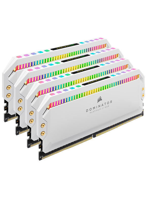 Corsair Dominator Platinum RGB DDR4-3600 - 32GB - CL18 - Quad Channel (4 pcs) - Intel XMP - Hvit med RGB