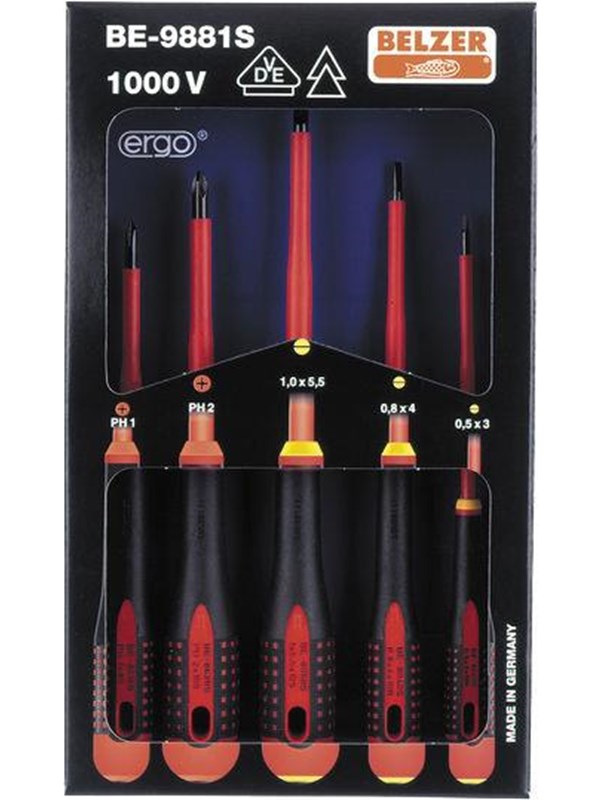 Bilde av Bahco Ergo Electrician Screwdriver Set 5-piece Slot Phillips