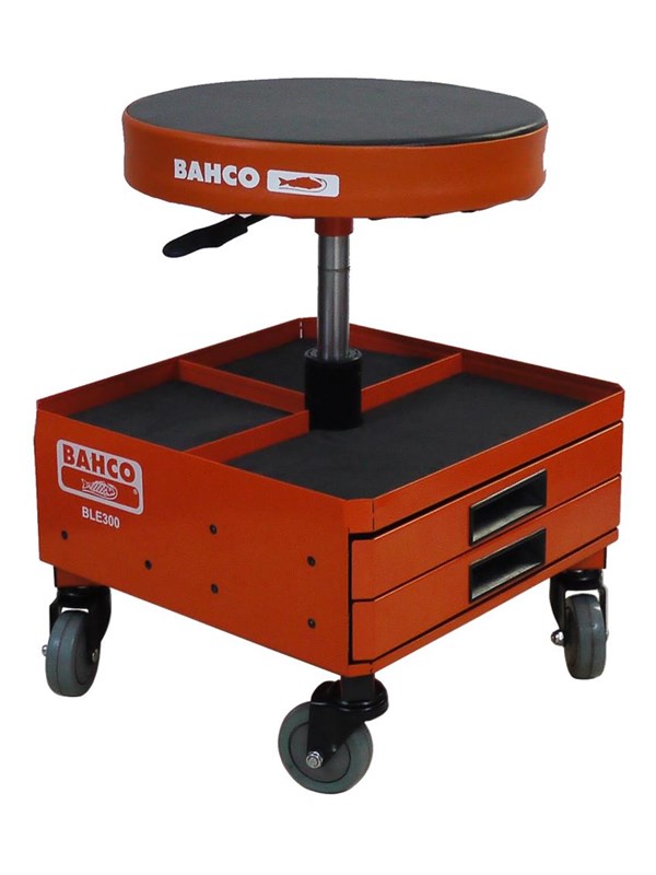 Bilde av Bahco Cushioned Pneumatic Stool With Easy-to-reach Storage Drawers And Trays For Tools And Parts