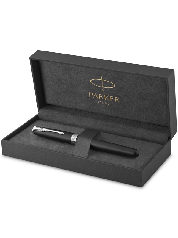 Parker Sonnet Fountain Pen | Matte Black Lacquer with Palladium Trim | Fine Nib | Gift Box