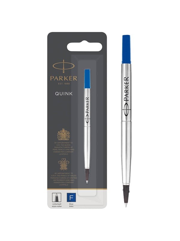 Parker Rollerball Pen Refill | Fine Point | Blue QUINK Ink | 1 Count