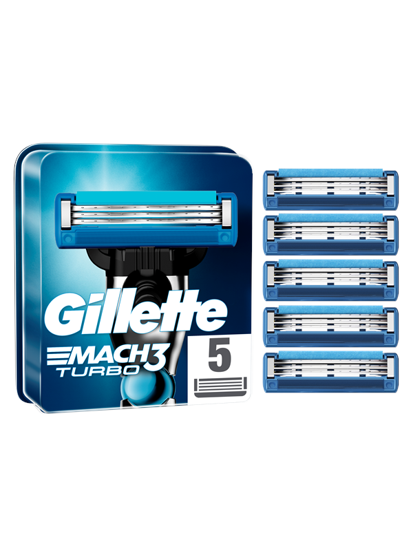 Gillette Mach3 Turbo Replacement Blades 5 pcs