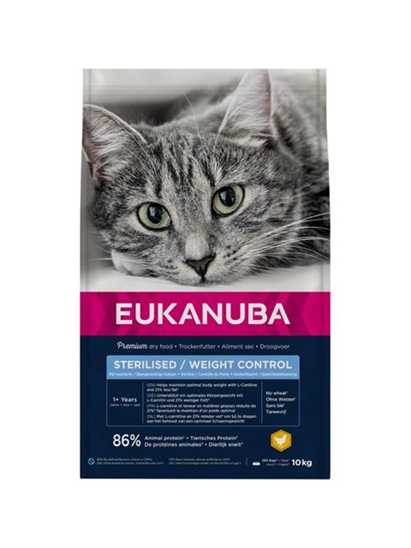 Eukanuba Cat Adult Sterilised & Weight Control Chicken (10 kg)