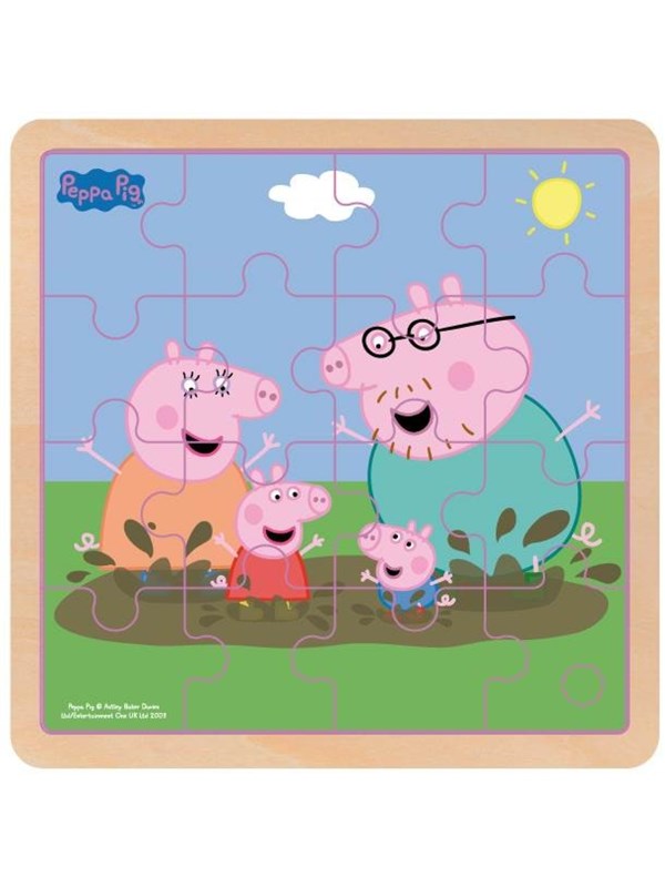 Bilde av Barbo Toys Peppa Pig - Wooden Puzzle - Mud