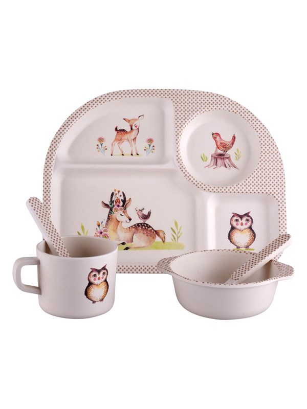 Bilde av Barbo Toys Wood Friends 4 Room Mealtime Set