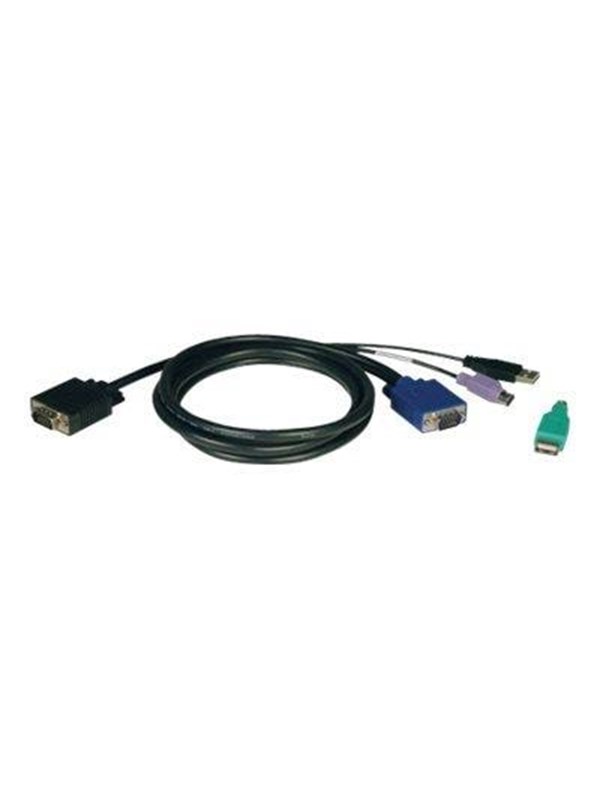 Tripp Lite 15ft USB / PS2 Cable Kit for KVM Switches B040 / B042 Series KVMs 15' - keyboard / video / mouse (KVM) cable kit - 4.6 m