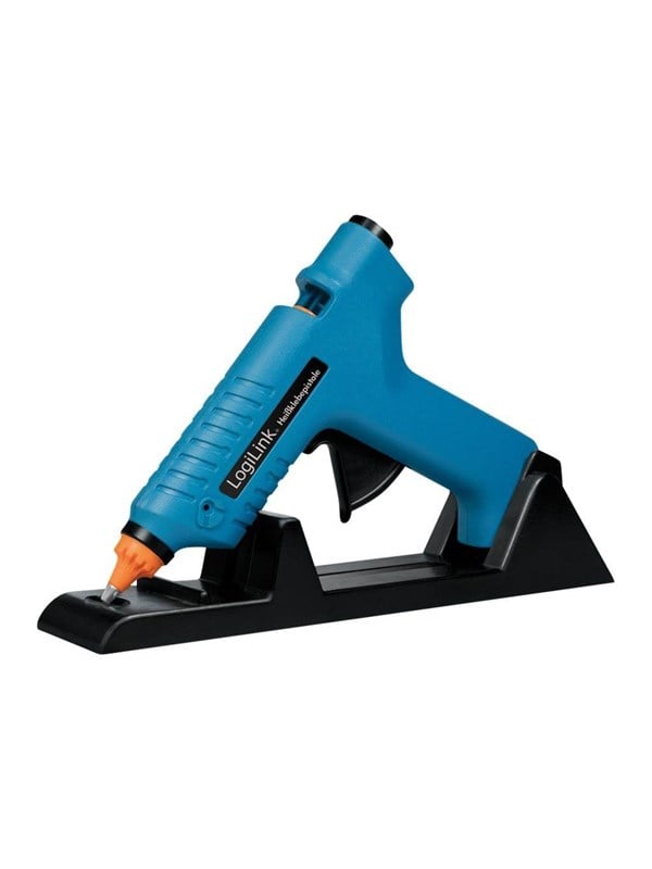 LogiLink Hot glue gun wireless 80 W with station blue