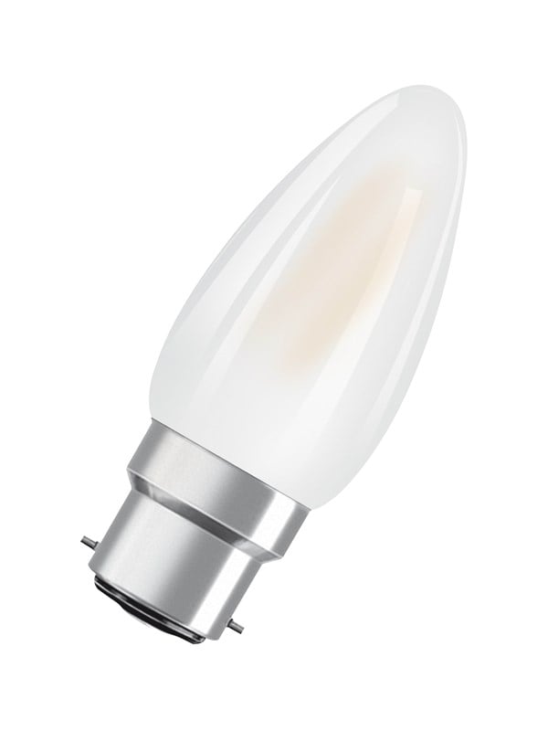 Osram LED-lyspære Comfort Candle 3,4W/927 (40W) Frosted Dimmable B22d