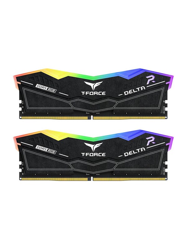 Team Group T-Force Delta RGB DDR5-7200 - 32GB - CL34 - Dual Channel (2 pcs) - Intel XMP - Svart med RGB