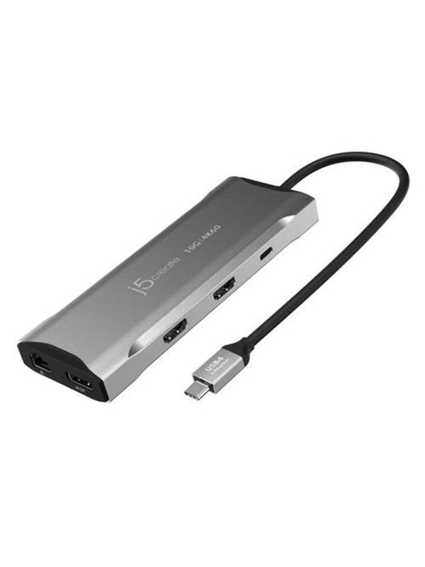 J5 create j5create Elite JCD397 - mini-dock - USB-C / USB4 / Thunderbolt 3 / Thunderbolt 4 - 2 x HDMI DP - GigE