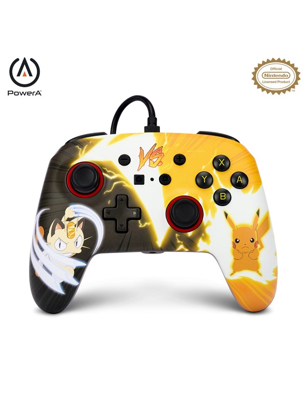 PowerA Enhanced Wired Controller for Nintendo Switch - Pokémon: Pikachu vs. Meowth - Controller - Nintendo Switch