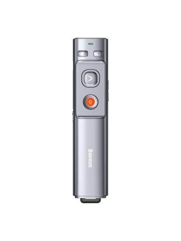 Baseus Orange Dot Multifunctionale remote control for presentation with a laser pointer - gray