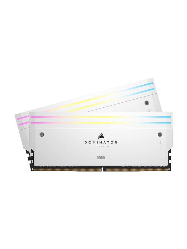 Corsair Dominator Titanium DDR5-6000 - 48GB - CL30 - Dual Channel (2 stk) - Intel XMP - Hvit med RGB