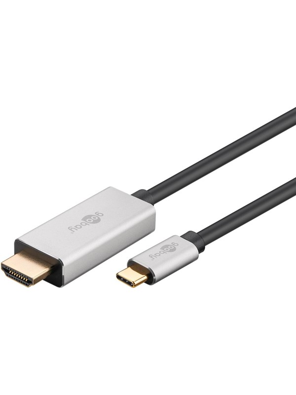 Pro HDMI - 24-pins USB-C - Skjermkabel - 2m - Grå