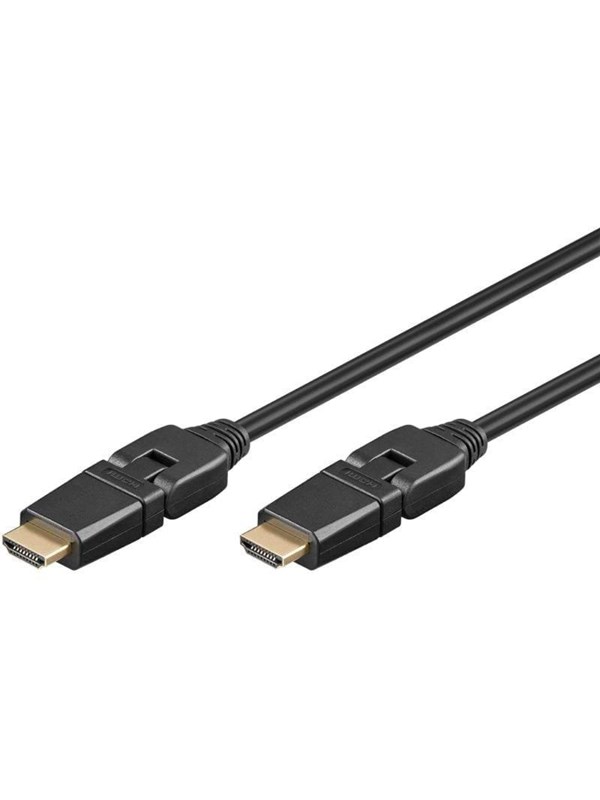 Pro HDMI 2.0 360° - Skjermkabel - 5m - Svart