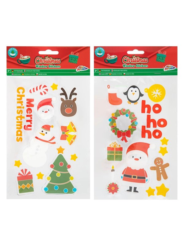 Creative Craft Group Christmas Window Stickers (Assorted)