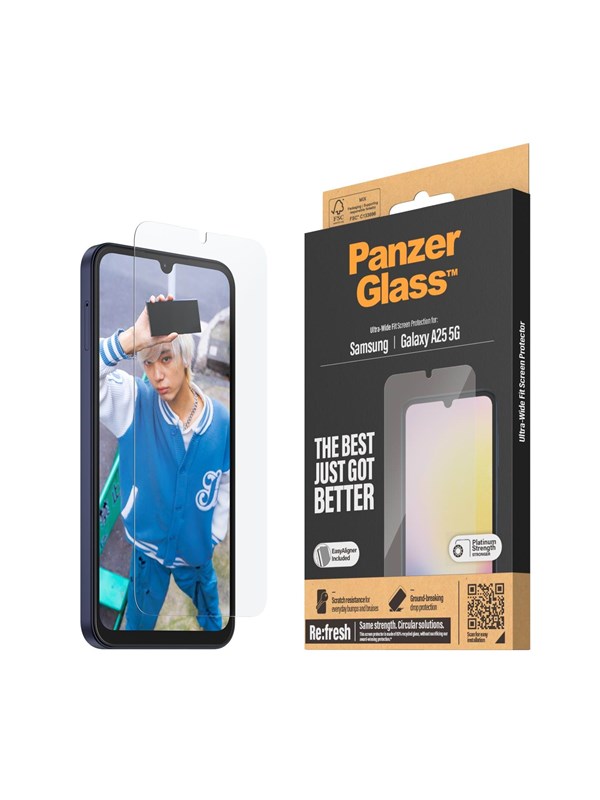 PanzerGlass Screen Protector Samsung Galaxy A25 5G | Ultra-Wide Fit w. EasyAligner