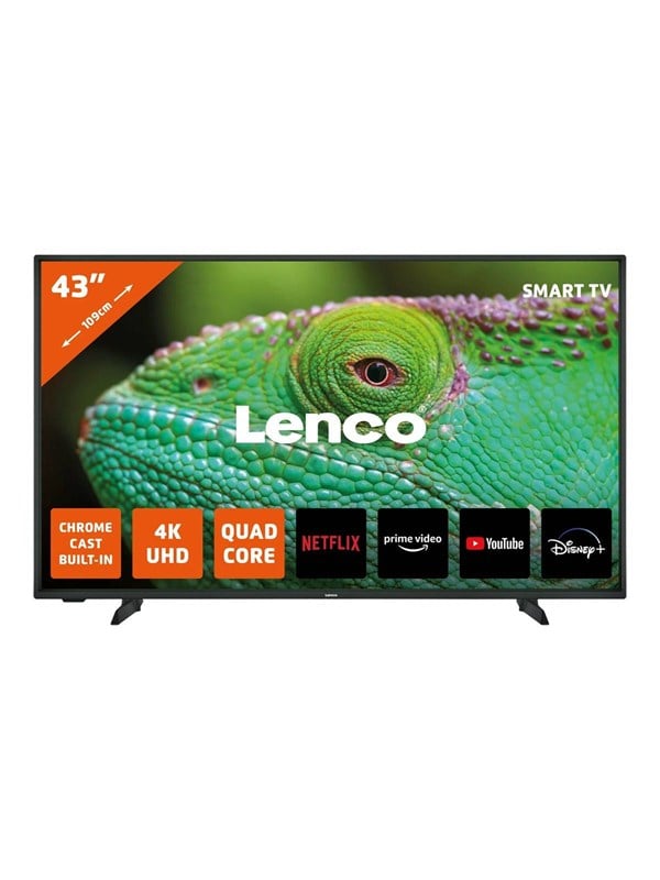 Lenco 43" Flatskjerm-TV LED-4353BK LED 4K