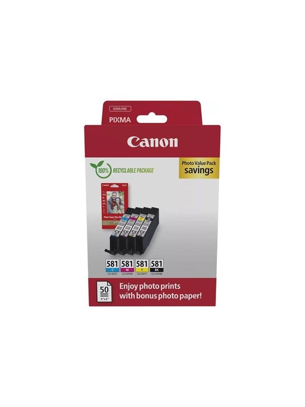 Canon CLI 581 C/M/Y/BK Photo Value Pack