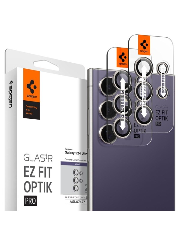 Spigen Glass tR EZ Fit Optik Pro 2 Pack - violet - Samsung Galaxy S24 Ultra