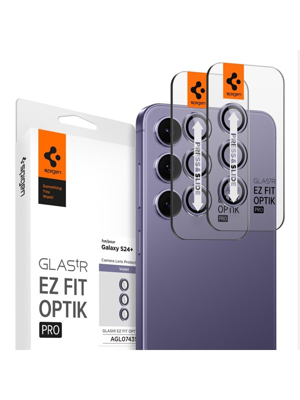 Spigen Glass tR EZ Fit Optik Pro 2 Pack - violet - Samsung Galaxy S24+