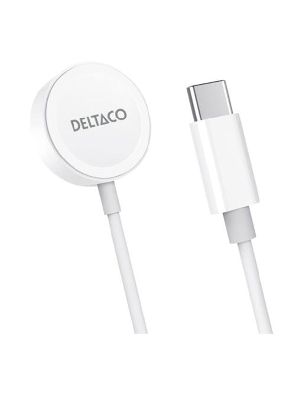 Deltaco AWC-101 Apple Watch charger USB-C 1 m fixed cable