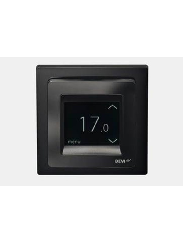 Bilde av Devi Reg Touch Timer Thermostat With Design Frame Black