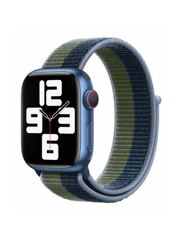 Lippa Apple Watch Nylon Strap 42/44/45/49 - Green/Blue