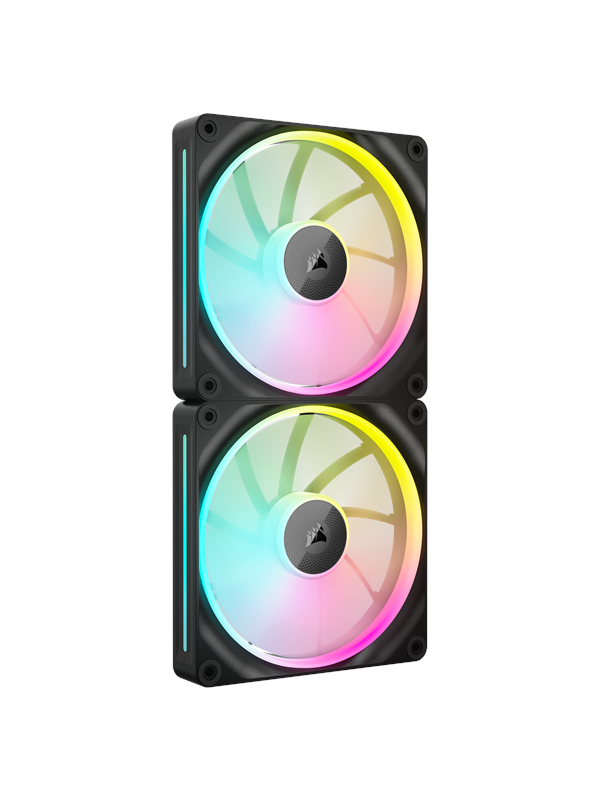 Corsair iCUE LINK LX140 2-pack - Kabinettvifte - 140mm - Svart - 36 dBA